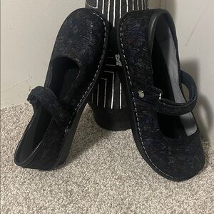 Stylish Black Women's Shoes Alegria Belle Desert Black Leather Mary size 10.5